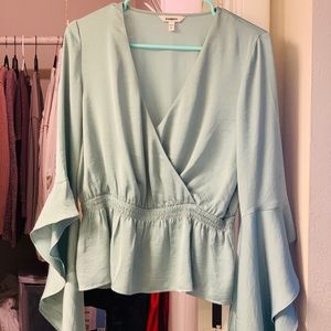 Express blouse - angel wing mint green